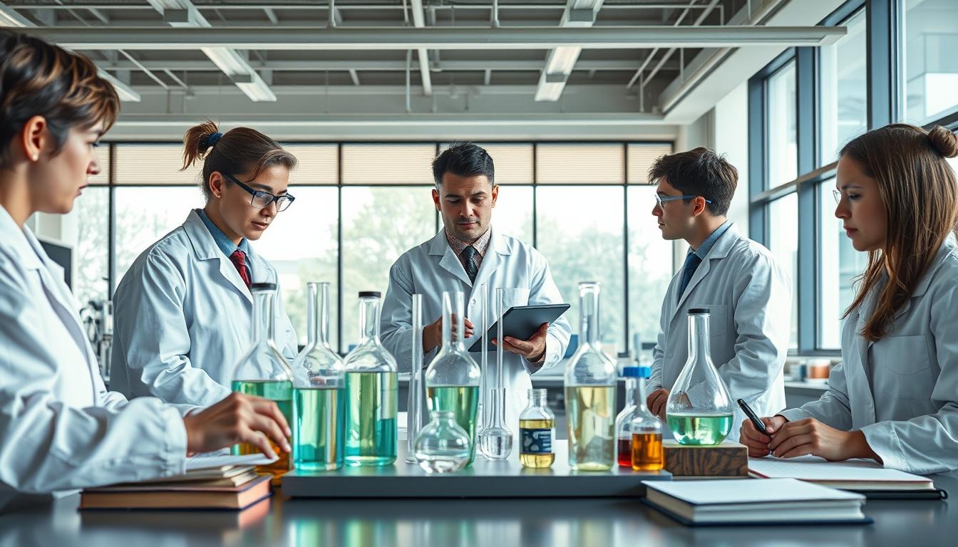 Students conducting a modern university campus for learners