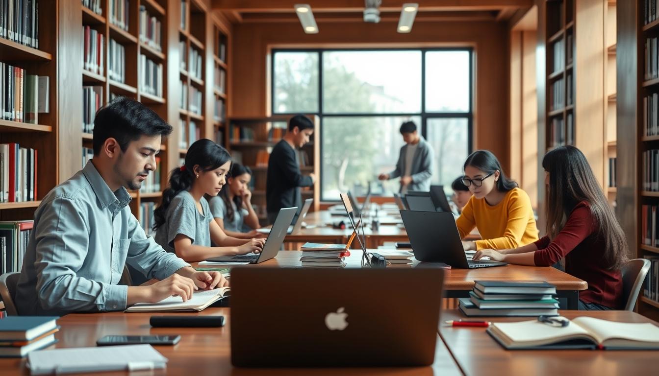 University campus and scholarly atmosphere in London